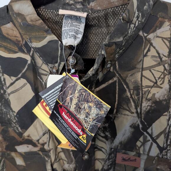 NWT Woolrich Realtree Hardwoods Camo Button Down Hunting Shirt w/ Mesh Vents 2XL - Picture 3 of 10